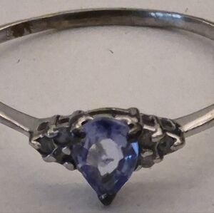 Tanzanite Ring 10k White Gold Size 8